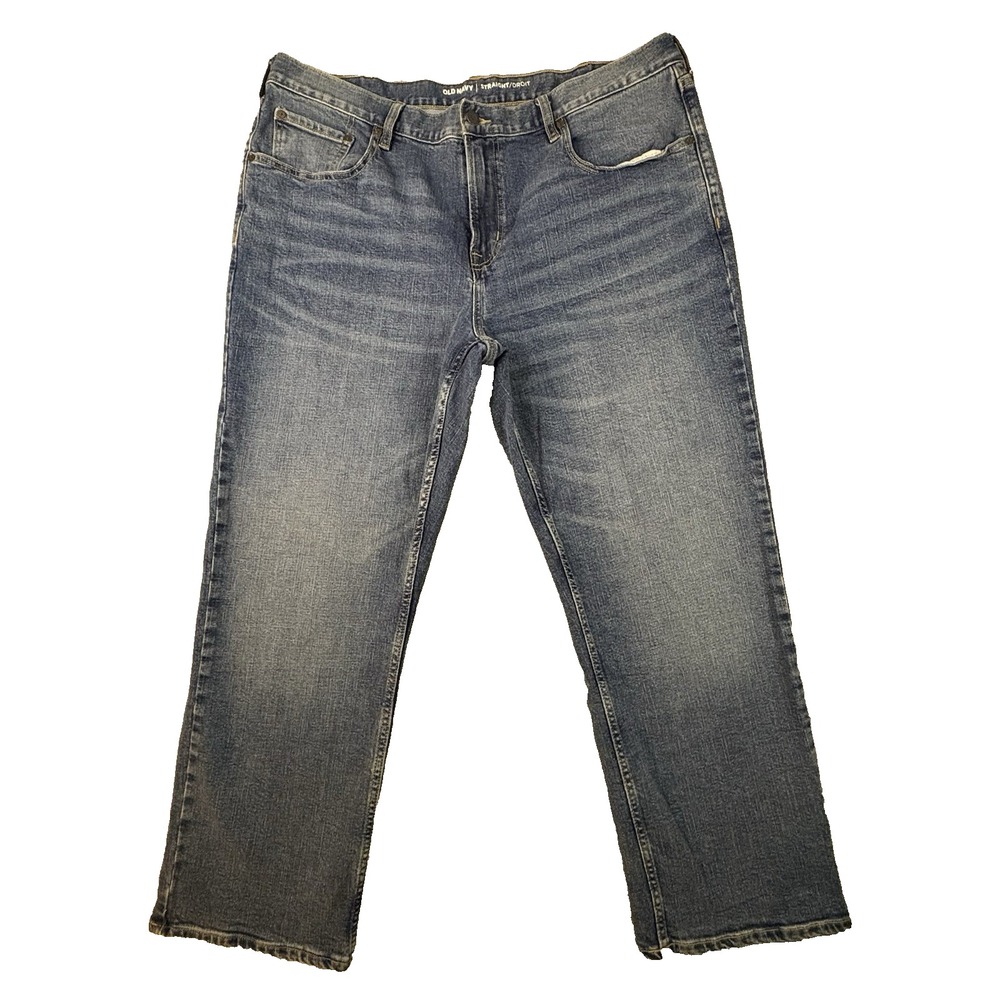 Old Navy Men's 41.5x29‎ Blue Straight Leg Medium Wash Stretch Jeans SEE DESC